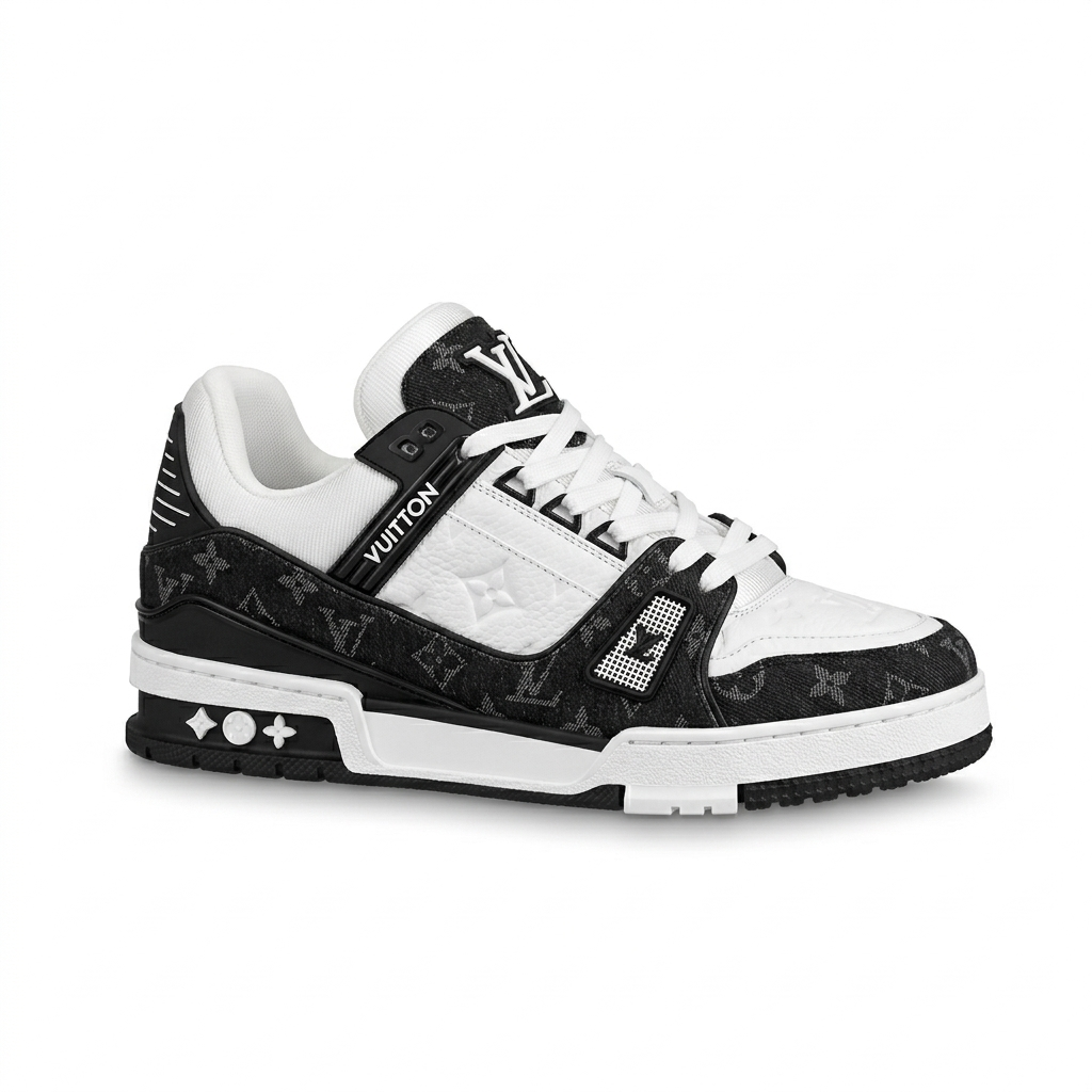 Louis Vuitton Style Button Shoes